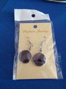 Gemstone Dangle Earrings Amethyst