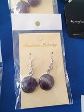 Load image into Gallery viewer, Gemstone Dangle Earrings Amethyst