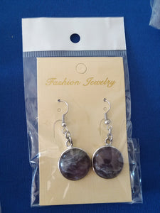 Gemstone Dangle Earrings Amethyst