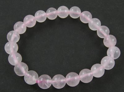 Beaded Bracelet Gemstone Bracelet Rose Quartz Stretchy Bracelet