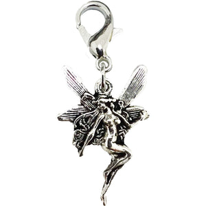 AVBeads Clip-On Charms Nymph Charm Silver Metal Pagan Charm Clip