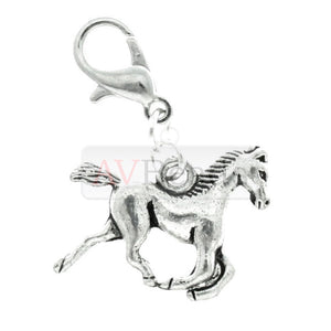 AVBeads Clip-On Charms Horse Charm 28mm x 23mm Silver JWLCC29528