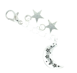 AVBeads Clip-On Charms Moon and Stars Charm 50mm x 7mm Silver JWLCC307 –  Charm Dangles
