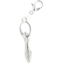 Load image into Gallery viewer, AVBeads Clip-On Charms Goddess Charm 45mm x 10mm Silver JWLCC36864