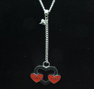 AVBeads Heart Pendant on 24" Y Chain Necklace JWL-NLH24-LoveYou