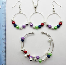 Load image into Gallery viewer, Jewelry Set JWL-SET-1005 Multi Color 6mm Beads on Wire - Free Shipping