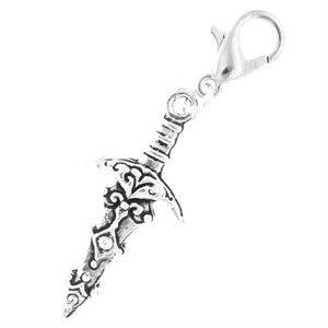 AVBeads Clip-On Charms Athame Charm 40mm x 13mm Silver JWLCC29879